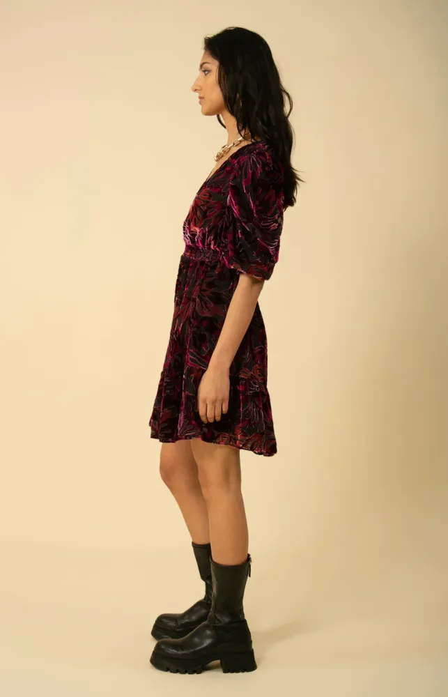 Hale Bob Willow Velvet Dress Raspberry Stua klaer interior