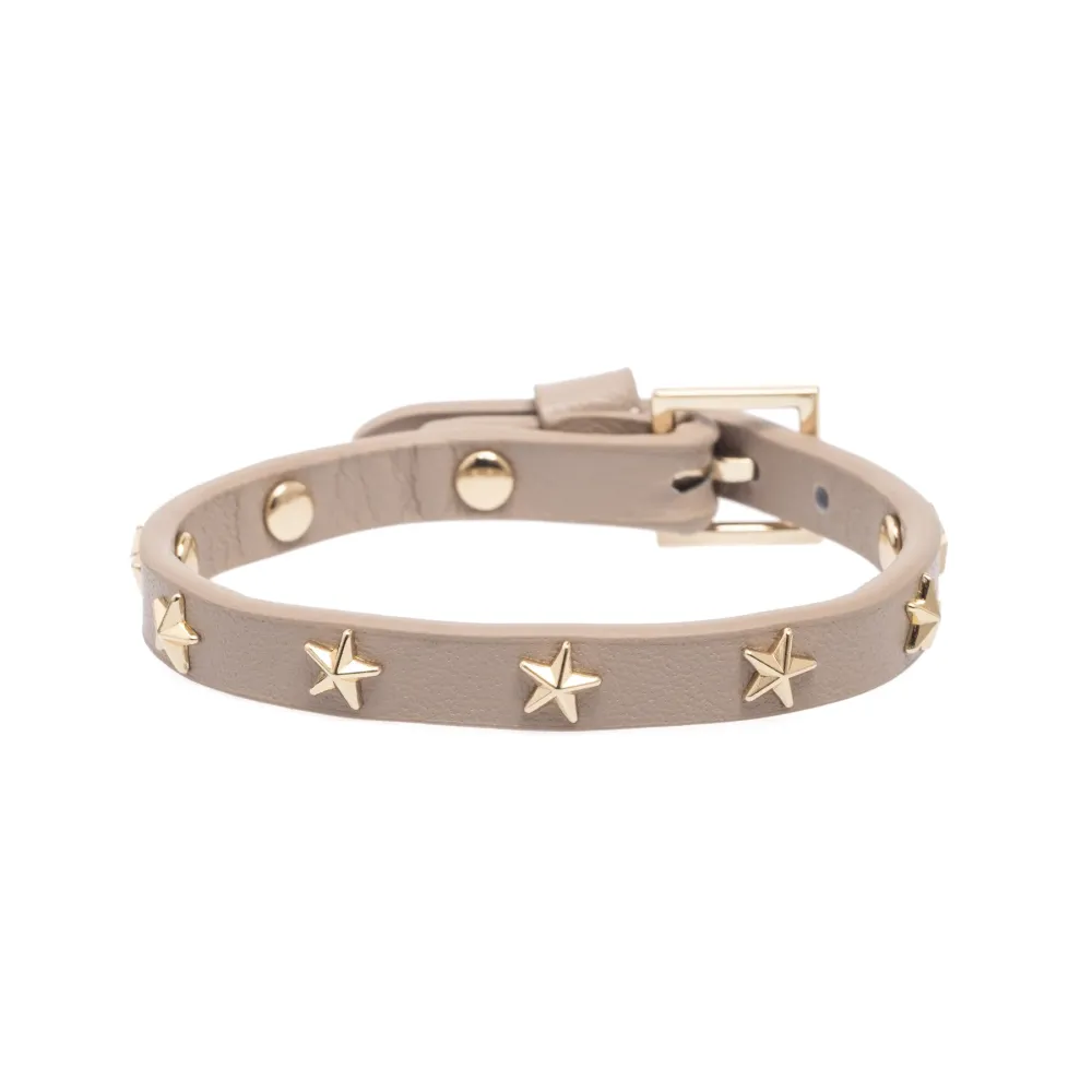 LEATHER STAR STUD BRACELET MINI LATTE LEATHER STAR STUD BRACELET MINI LATTE